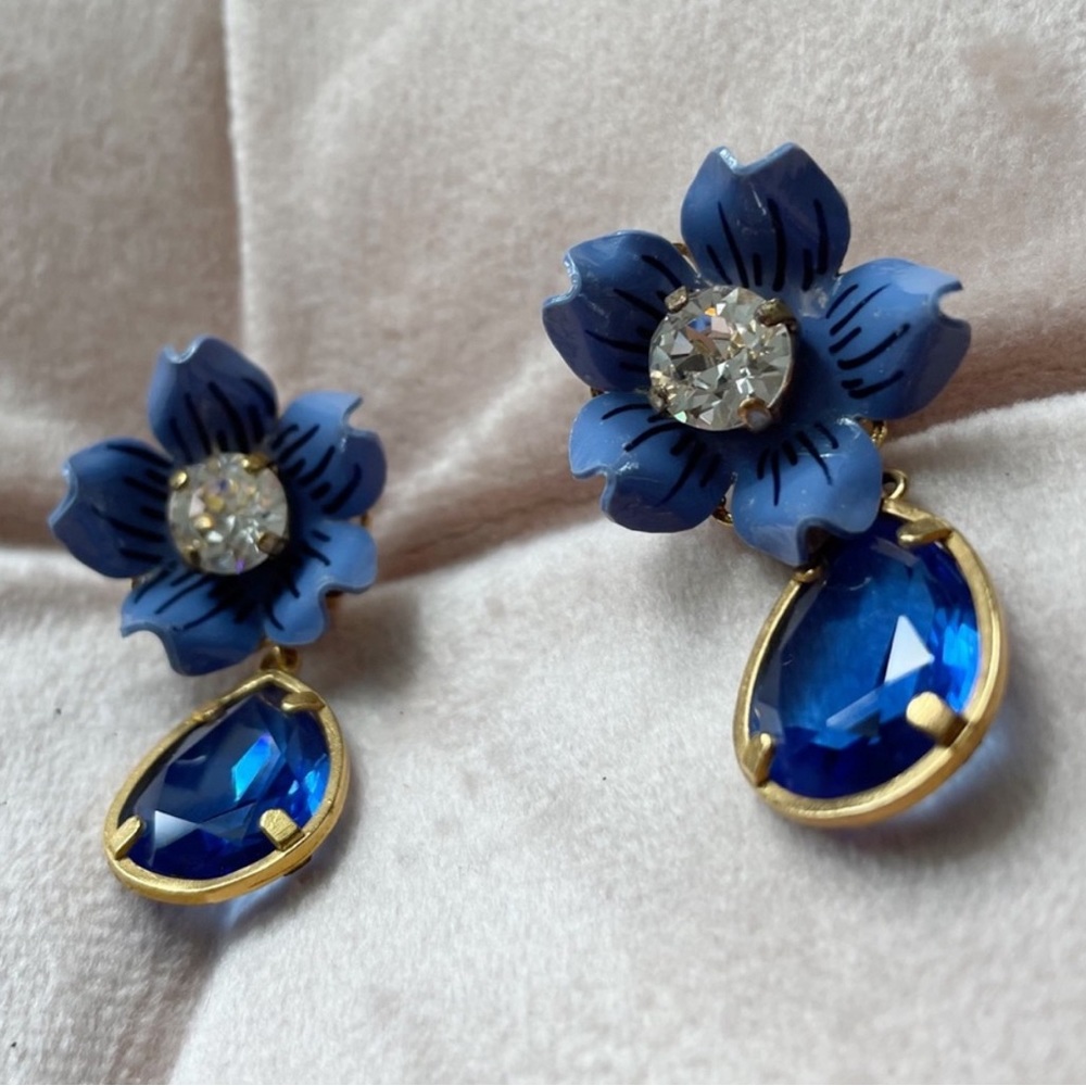Dolce & Gabbana blue and gold earrings. - Picture 4 of 7
